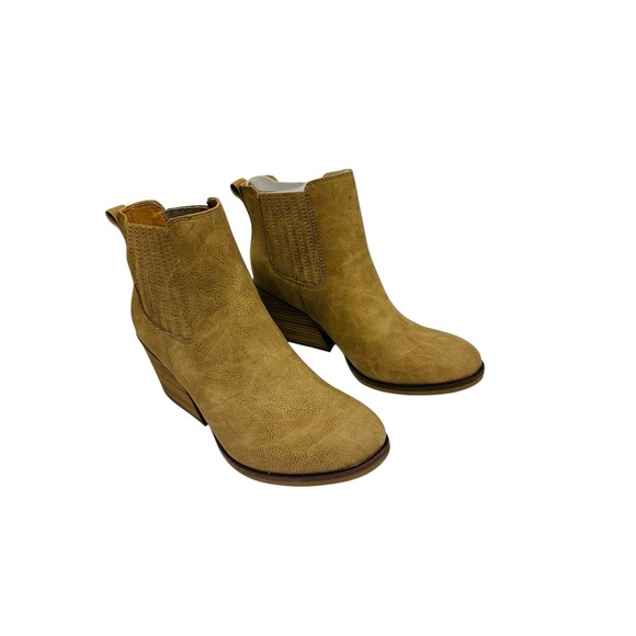Korks Hadley Natural Nubuck Chunky Block‎ Heel Booties Womens Size 9M NWB - Picture 12 of 16